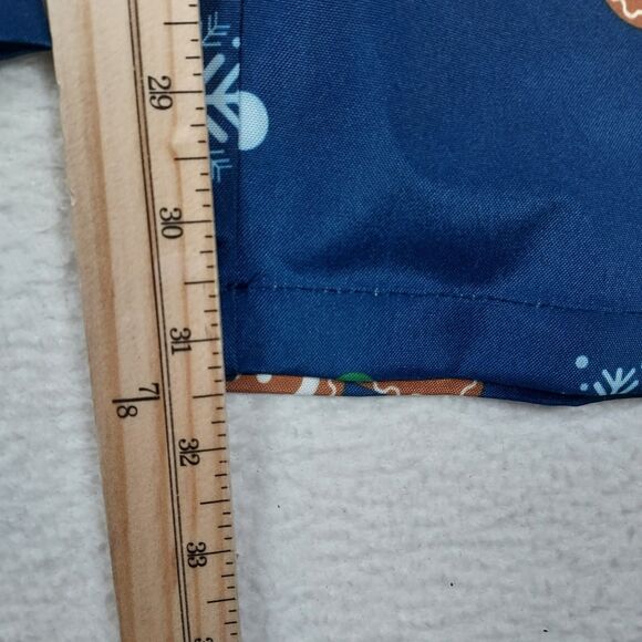 DEC 25th Gingerbread Men Christmas Pants Blue Holiday Novelty Trousers Men's L - Picture 6 of 7